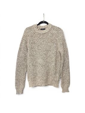 Men's Crewneck Marled Sweater in Cream